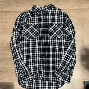 Boy’s Polo Ralph Lauren Black and White Plaid Button DownShirt CD